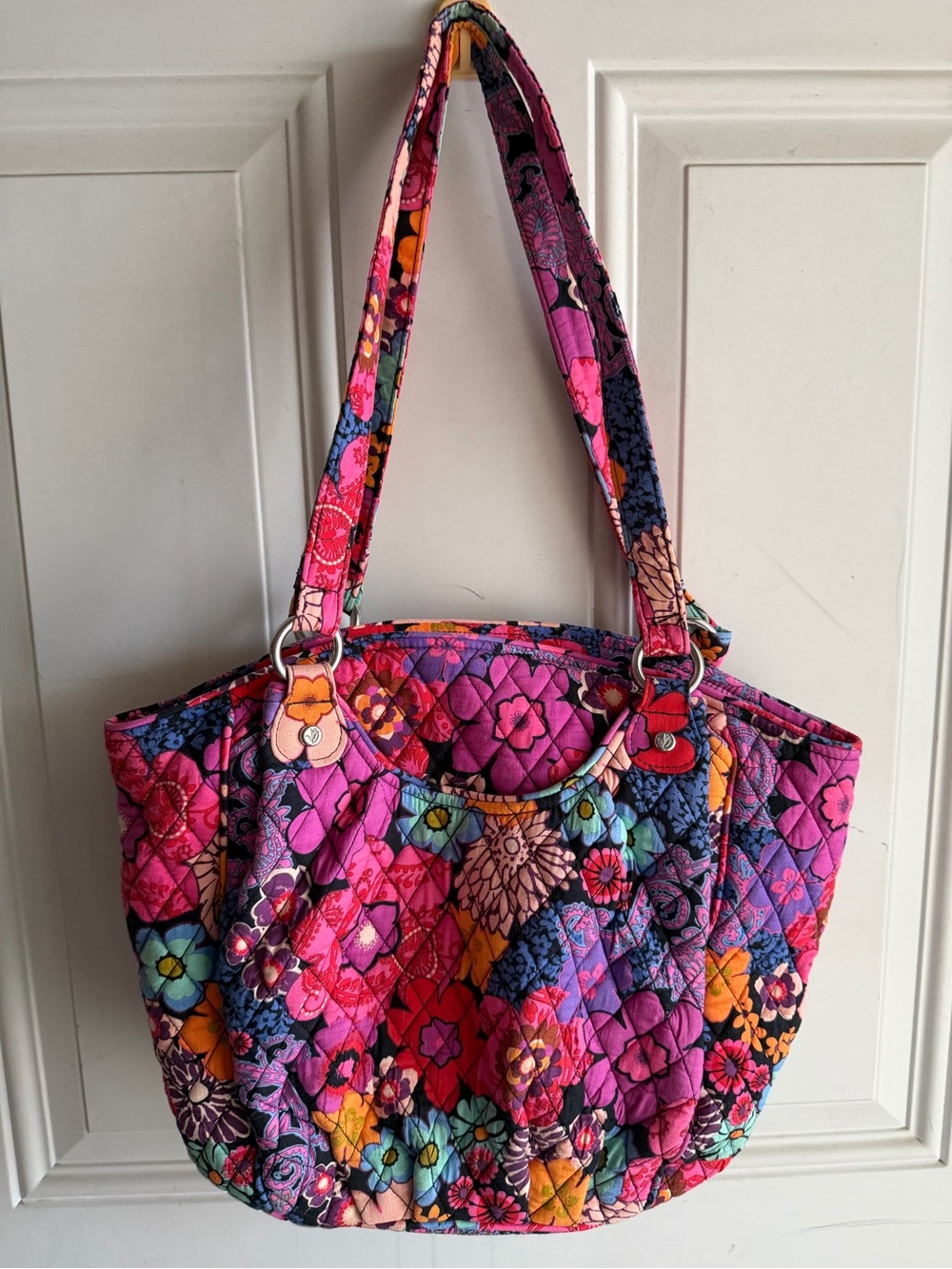 Vera Bradley Floral Festa Shoulder Bag in Pink